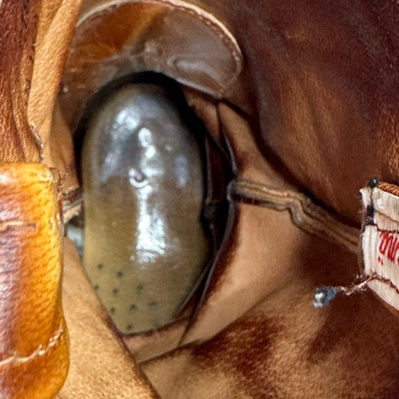 Tony Lama Vintage Ostrich Leather Western Boots Mens 9 D Brown USA - Picture 13 of 16